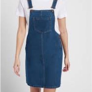 Vintage Denim Pinafore Dress buy with confidence offer firm discounted shipping